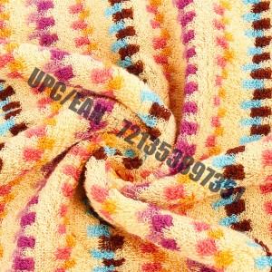 JMD TEXTIL 100% algodón de secado rápido, bordado de dibujos animados Little Bear, juegos de toallas de baño Jacquard teñidas en varios colores, juego de 6 piezas (naranja)