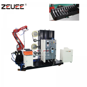 Los accesorios de hardware para ventanas y puertas manejan un robot de pulido automático