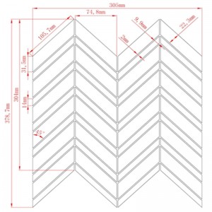 Carrara bianco mosaico de pared de piso de mármol multi chevron mate