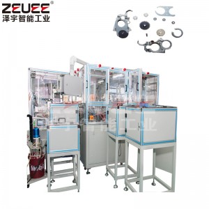 Accesorios de hardware para ventanas y puertas caja de cambios máquina de ensamblaje automático