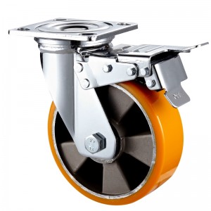 Trabajo pesado: carcasa cromada con rueda negra de TPE2