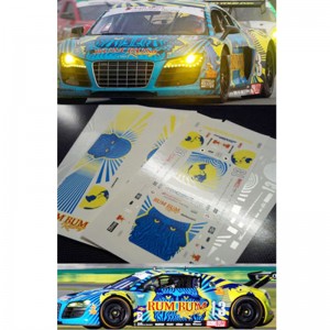 etiqueta de tobogán de agua modelo de coche