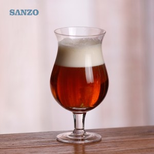Vaso de cerveza Sanzo Ale personalizado hecho a mano transparente 6 vasos de cerveza Peroni vasos de cerveza
