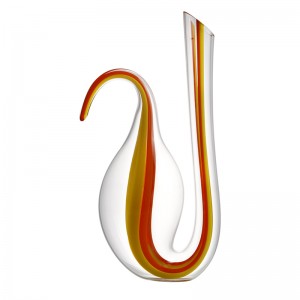 Sanzo nuevos productos soplados a mano jarra de vidrio redondo de cristal rojo sin plomo jarra de vidrio para regalo