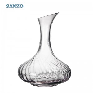 Decantador de vino de alta calidad, hecho a mano, sin plomo y cristal inclinado de Turquía