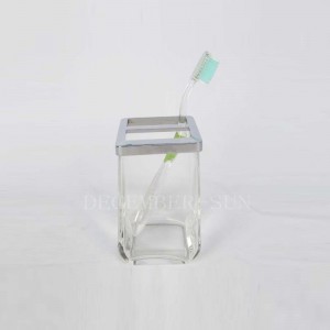 Conjuntos de accesorios de baño de vidrio transparente