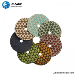 Almohadillas de pulido de pisos de resina ZL-123J para proyectos de piedra