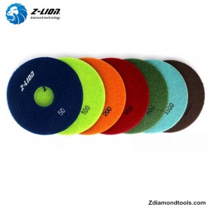 Almohadillas de pulido de resina seca ZL-123D para granito, mármol, piedra artificial