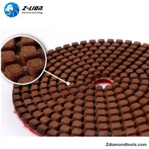 Almohadillas de resina de diamante ZL-123F con relleno de cobre para piedra