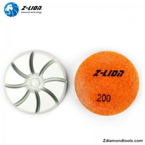 ZL-16KR almohadillas de pulido de piso de diamante de 3 PULGADAS para concreto