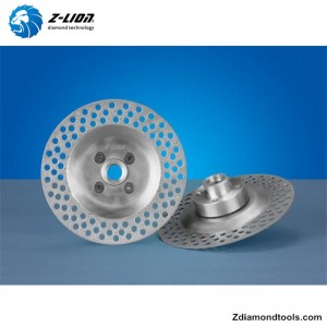 ZL-CW001 Rueda de copa de contorno de rectificado de diamante soldada al vacío barata