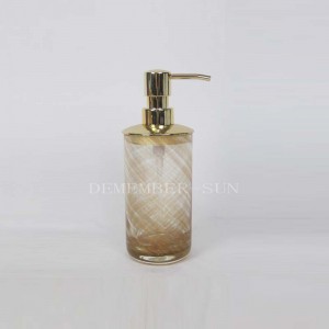 accesorios de baño de vidrio con bomba de metal