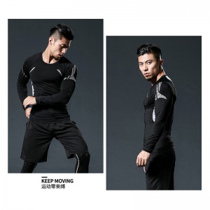 FDMM001-Camiseta deportiva de entrenamiento de manga larga para hombre