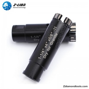 Brocas ZL-QH20 con núcleo de diamante seco soldado al vacío para granito, hormigón