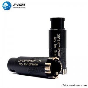 Brocas ZL-QH20 con núcleo de diamante seco soldado al vacío para granito, hormigón