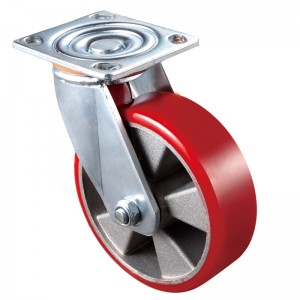 Servicio pesado: carcasa cromada con rueda roja TPE