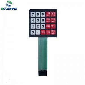 Interruptor de membrana personalizado \/ teclado de escalas