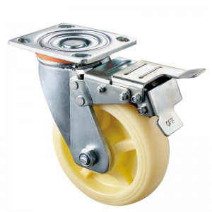 Servicio pesado: carcasa cromada con rueda blanca de 3 TPE