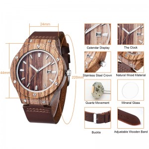 Relojes de madera de arce de diseño para hombres con correa de cuero suave Movimiento japonés Reloj masculino Reloj