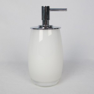 Set de accesorios de baño de cristal blanco