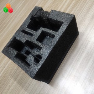 Molde personalizado troquelado epe espuma interior a prueba de golpes colorido epe espuma inserto para botella de vino material de embalaje