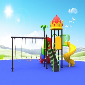 exterior corona techo jugar casa juegos infantiles con niños columpio tobogán juego para niños