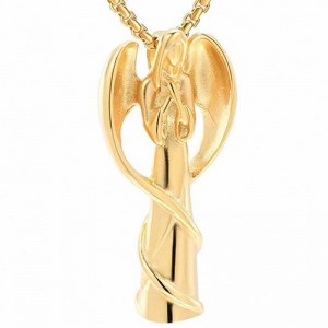 Colgante de cremación ángel colgante collar urna colgante plata de ley 925 colgante