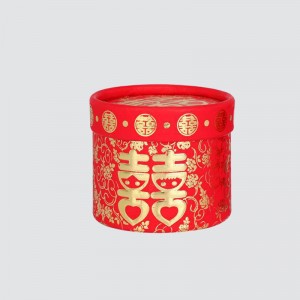 Boda personalizada Evento feliz Cilindro Caja Caja de regalo de alimentos dulces