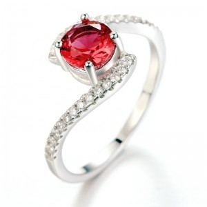 Anillos de compromiso para mujer anillos de circonita cúbica amatista anillos de rubí anillos de promesa