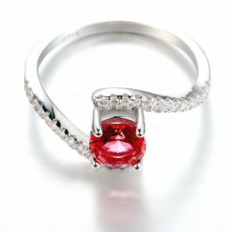 Anillos de compromiso para mujer anillos de circonita cúbica amatista anillos de rubí anillos de promesa