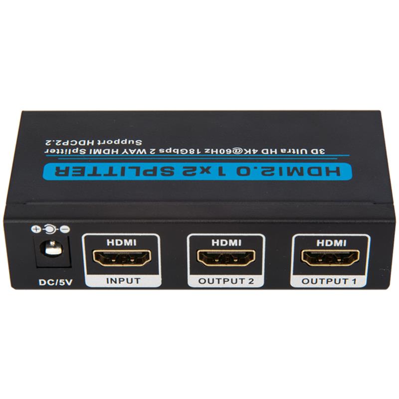 V2.0 HDMI 1x2 Splitter Soporte 3D Ultra HD 4Kx2K @ 60Hz HDCP2.2