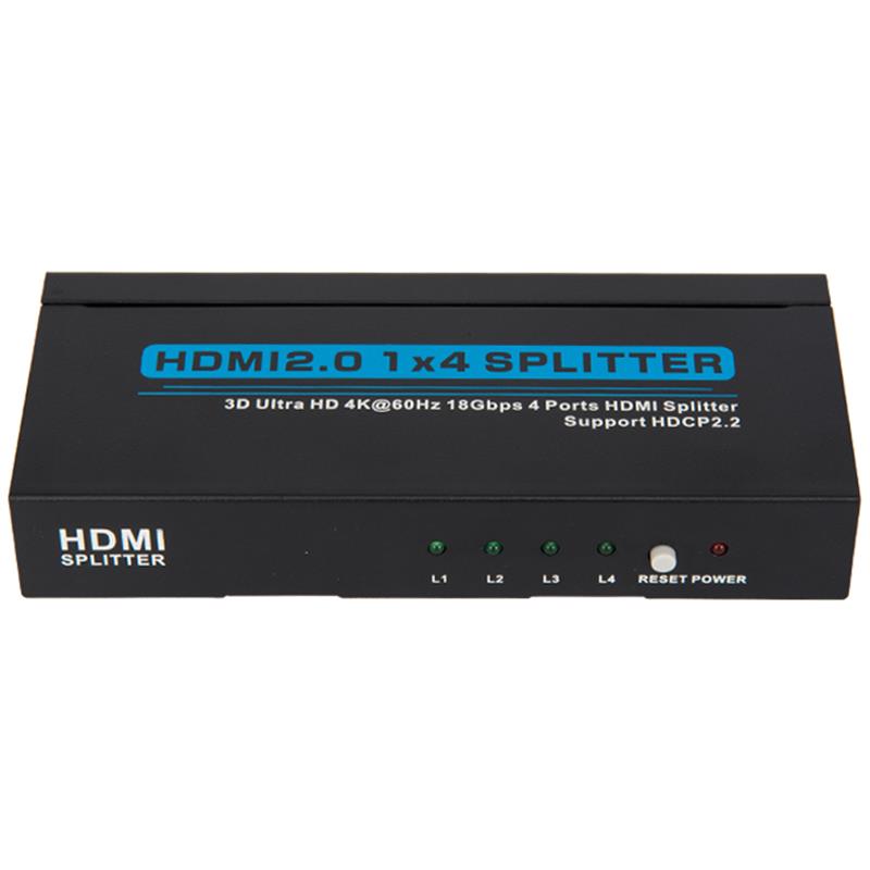 V2.0 HDMI 1x4 Splitter Soporte 3D Ultra HD 4Kx2K @ 60Hz HDCP2.2