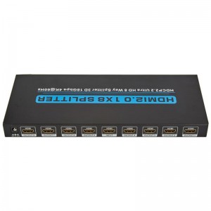 V2.0 HDMI 1x8 Splitter Soporte 3D Ultra HD 4Kx2K @ 60Hz HDCP2.2