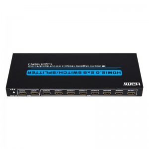 V2.0 HDMI 2x8 Switch \/ Splitter Soporte 3D Ultra HD 4Kx2K @ 60Hz HDCP2.2