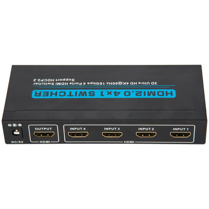 V2.0 HDMI 4x1 Switcher Soporte 3D Ultra HD 4Kx2K @ 60Hz HDCP2.2