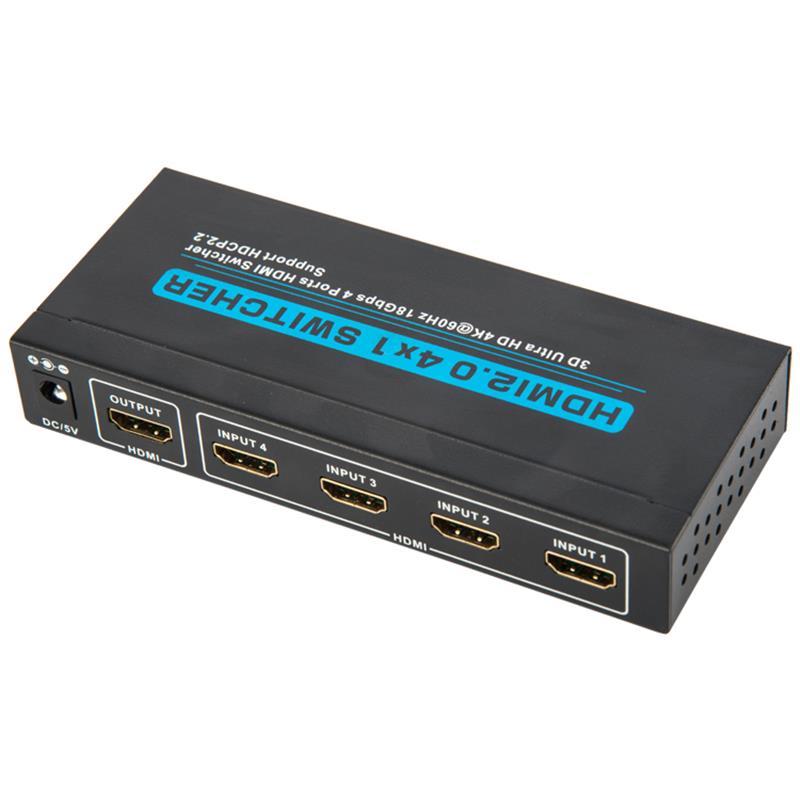 V2.0 HDMI 4x1 Switcher Soporte 3D Ultra HD 4Kx2K @ 60Hz HDCP2.2