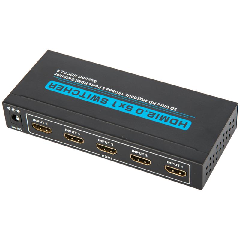 V2.0 HDMI 5x1 Switcher Soporte 3D Ultra HD 4Kx2K @ 60Hz HDCP2.2