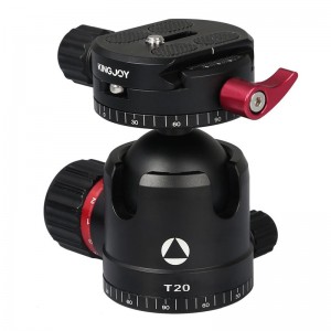 Rótula Kingjoy T20 de perfil bajo con placa panorámica de liberación rápida