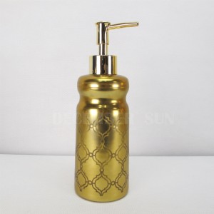 Accesorios de baño de vidrio con mosaico redondo de oro cortado con láser