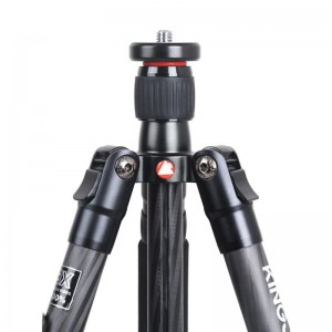 Kingjoy Marca personalizada Kingjoy Soporte de cámara de trípode de fotos portátil de aluminio con cabeza esférica para Dslr digital