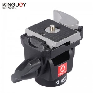 Kingjoy Professional Wearable 2-way Pan Tilt Aluminium Swivel Camera Photo Head KH-6500