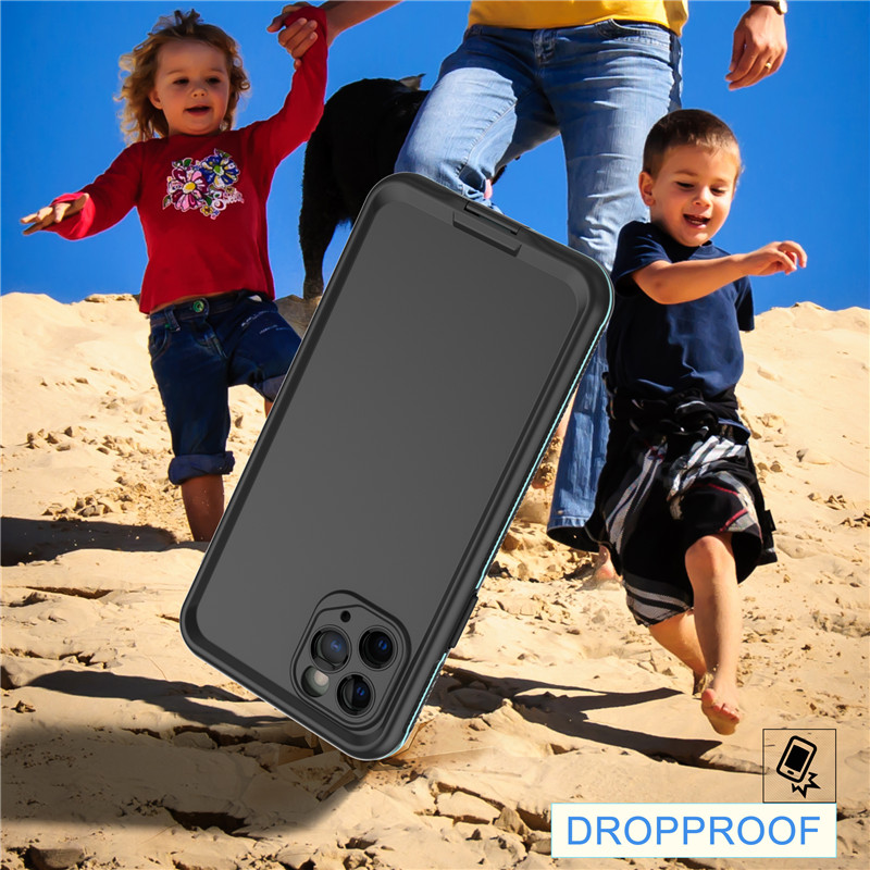 Accesorios para teléfonos celulares a prueba de agua bolsa resistente al agua para teléfono funda sumergible para iphone 11 pro (azul) con cubierta trasera de color sólido