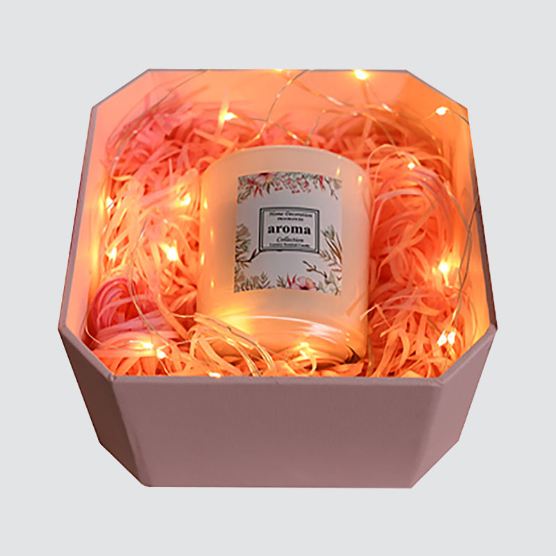 Pink Sweet Bowknot Caja de regalo Solapa en forma de vela Vela Chocolate Exquisita caja de regalo