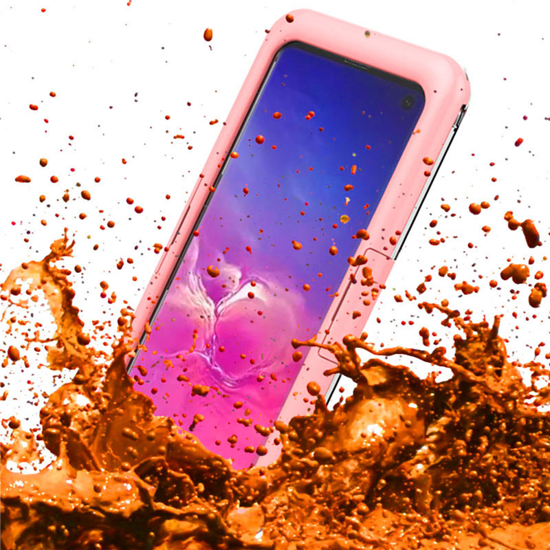 Nueva funda impermeable barata para Samsung S10 (rosa)