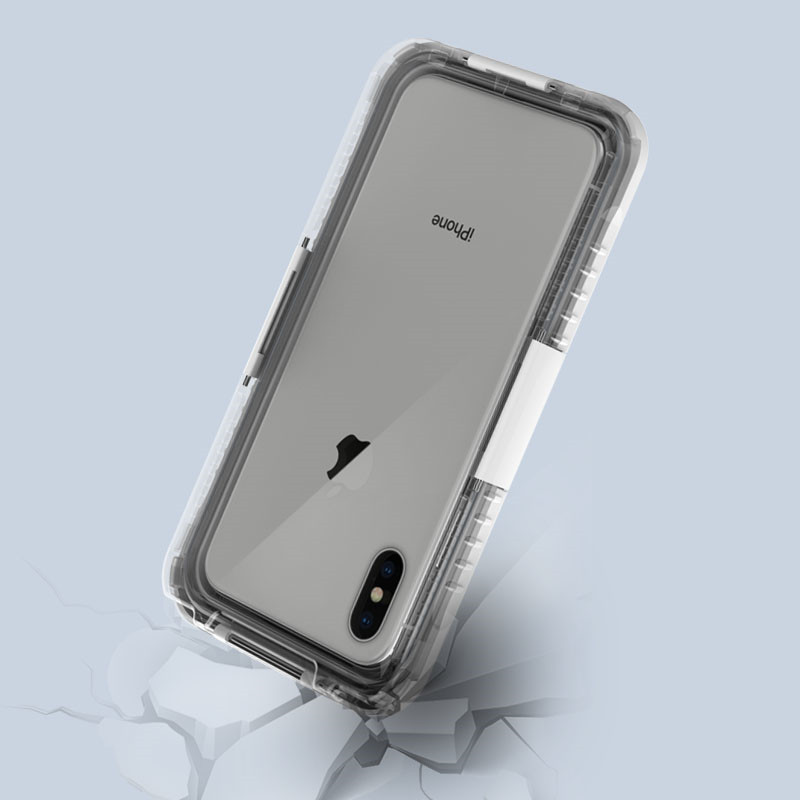 Funda impermeable universal para teléfono móvil pequeña funda impermeable transparente funda para cámara subacuática para iphone XS Max (blanco)