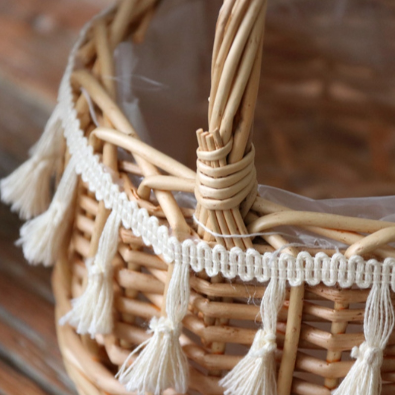 Cesta de almacenamiento hecha a mano