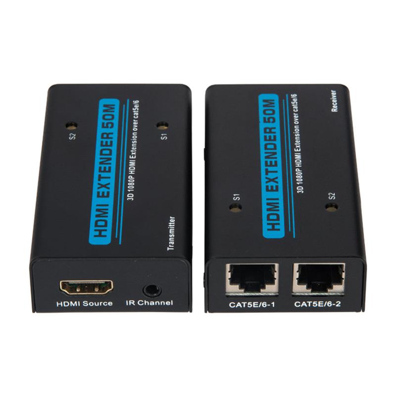 Extensor HDMI V1.3 50m sobre cable dual cat5e / 6 Soporte Full HD 1080P