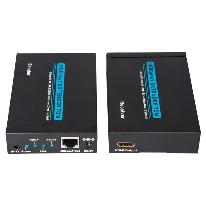 V1.4 4k hdbaset - HDMI expositor 70 M, Chip 5 / 6 cable 35m @ 4kx2k / 30hz, 70 M @ 1080P / 60Hz