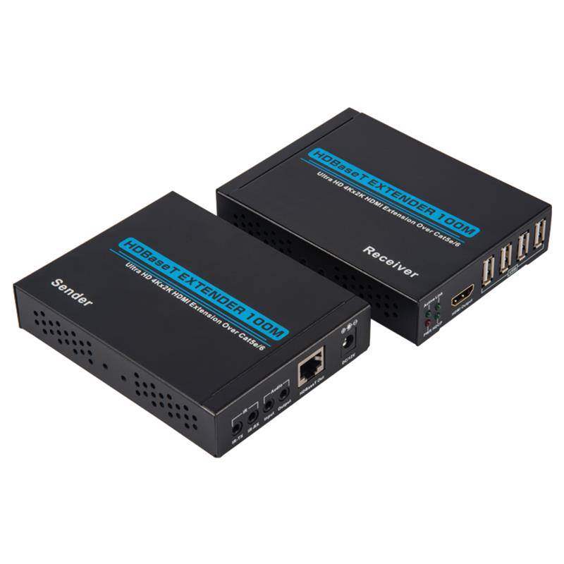 V1.4 4k - hdbaset - HDMI KVM Expansion 100m, bajo 4kx2k / 30hz, por cable de la categoría 5E / 6 100m