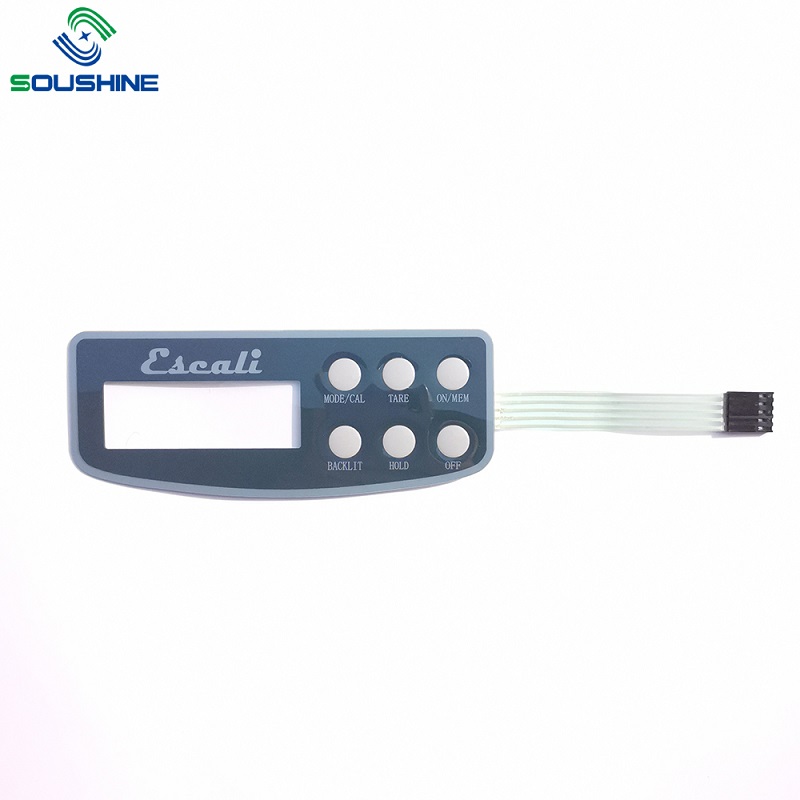 Alta calidad 3x3 4x4 3x4 9 16 teclas Teclado / interruptor de membrana de tinta conductora de plata Teclado / conector con conector